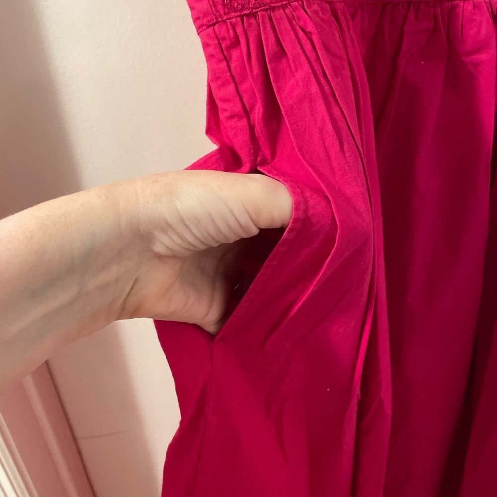90’s VTG Bryn Connelly 100%Cotton Cottagecore Embroidered Pink Sleeveless  Dress - Picture 6 of 6